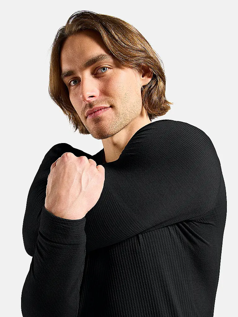 ODLO | Herren Unterziehsirt Natural Merino 260 1/2 Zip | schwarz