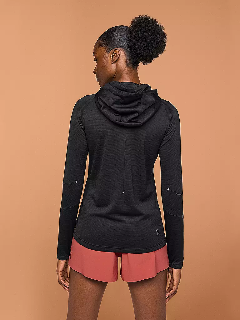 ON | Damen Fleecejacke Climate Hoodie | schwarz