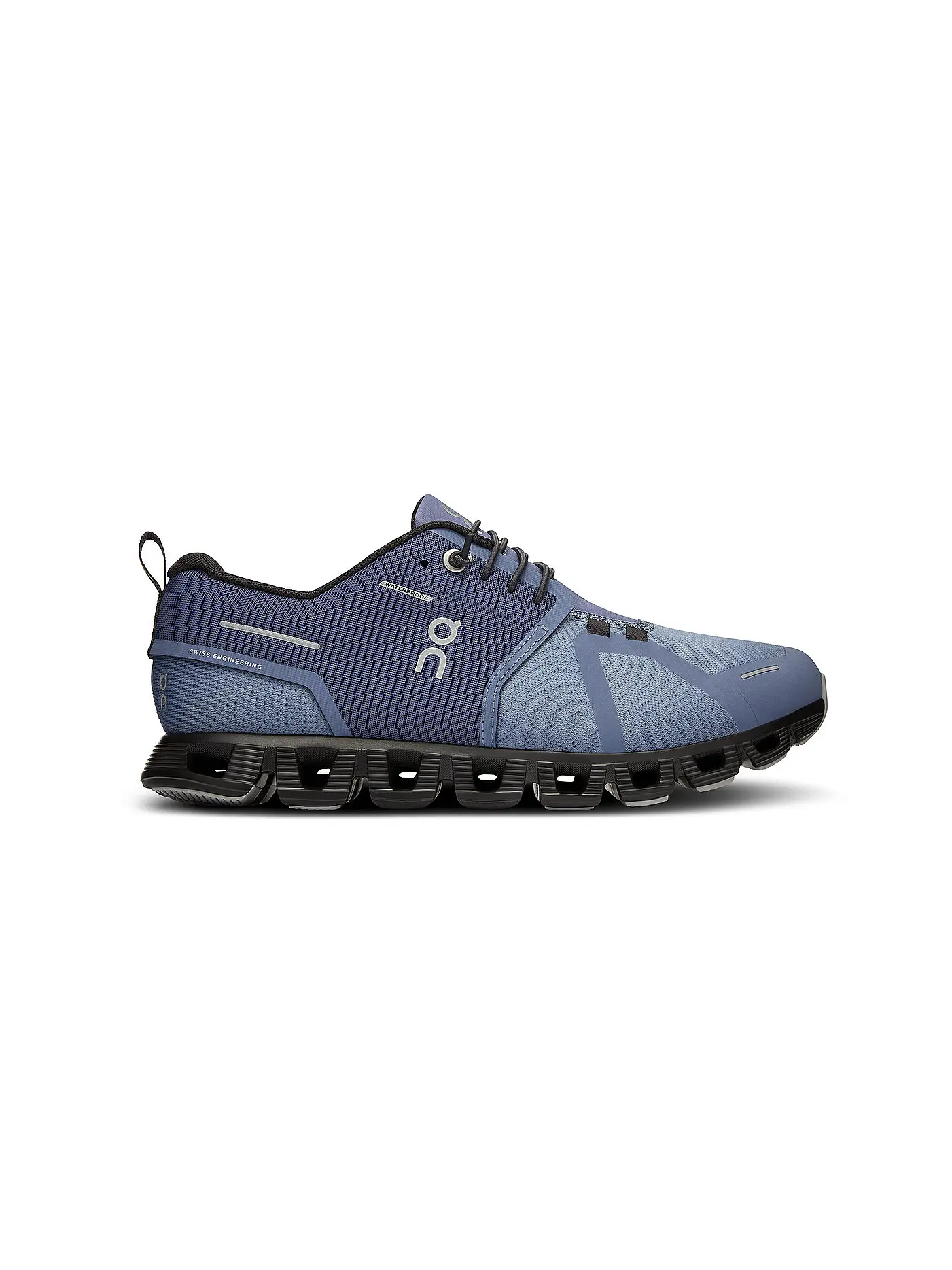 ON | Damen Sneaker Cloud 5 Waterproof ALL BLACK | blau