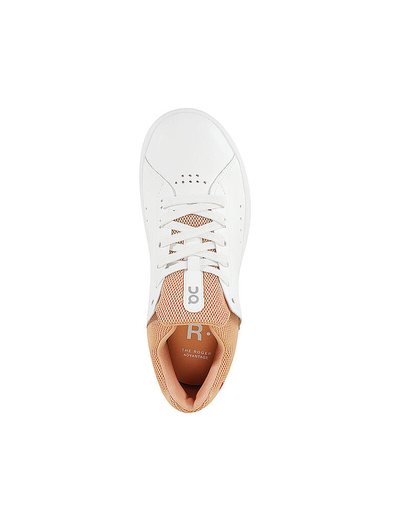 ON | Damen Freizeitschuhe The Roger Advantage WHITE COPPER | weiss