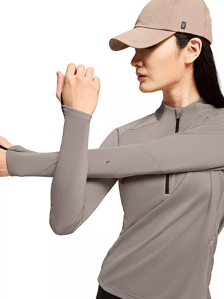 ON | Damen Funktions Zipshirt Climate | kupfer