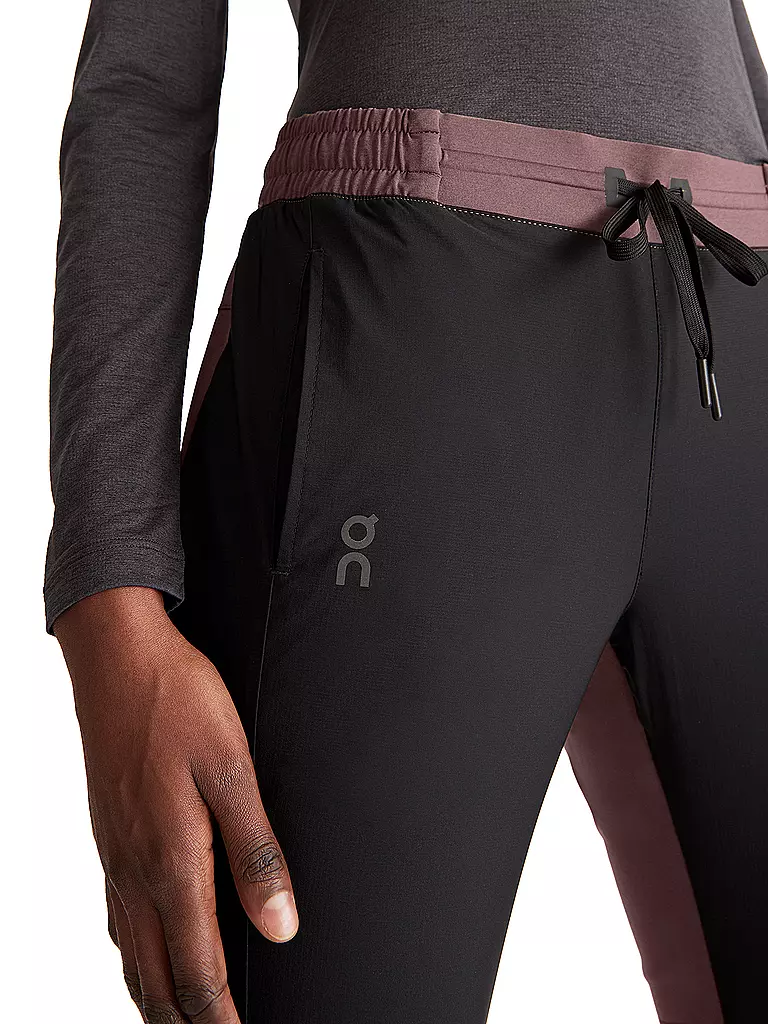 ON | Damen Laufhose Running-Pant | schwarz