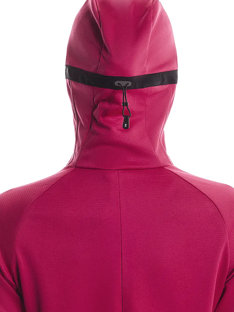 ON | Damen Laufjacke Climate Hoodie | dunkelrot