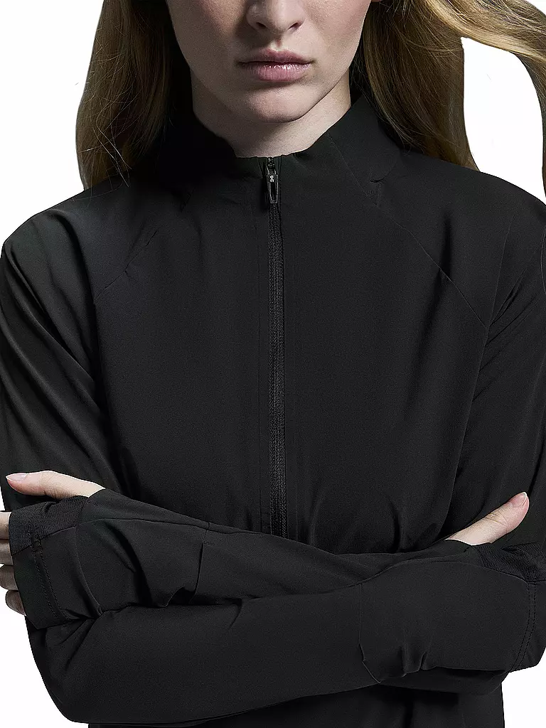 ON | Damen Laufjacke Trail Breaker | schwarz