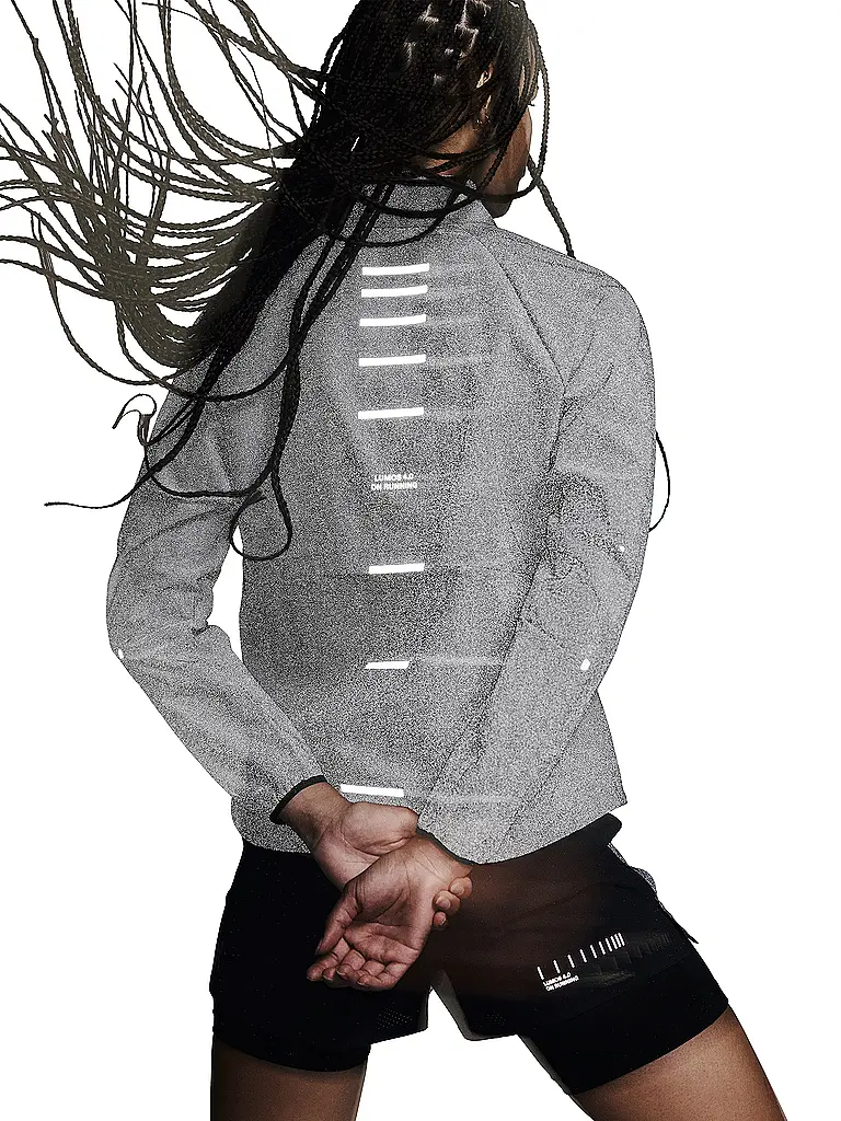 ON | Damen Laufjacke Weather Lumos | grau