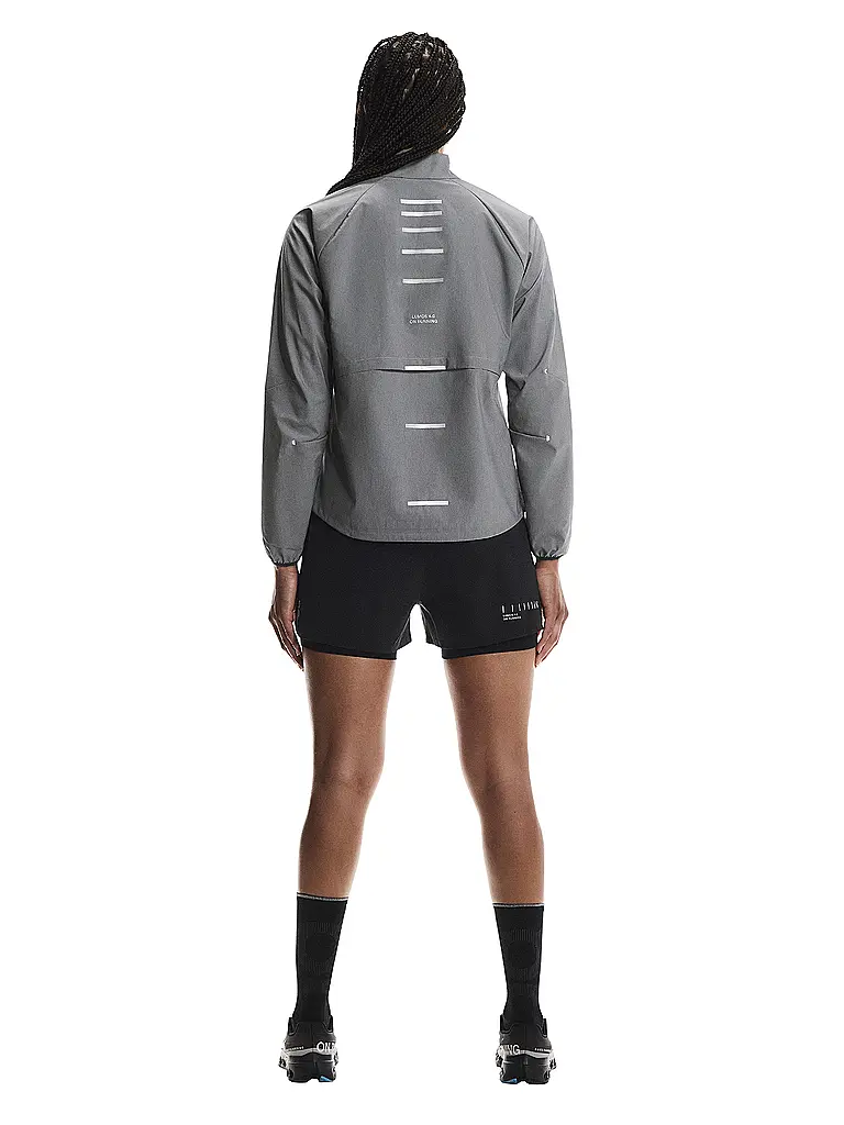 ON | Damen Laufjacke Weather Lumos | grau