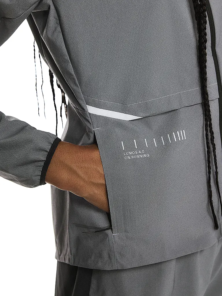 ON | Damen Laufjacke Weather Lumos | grau