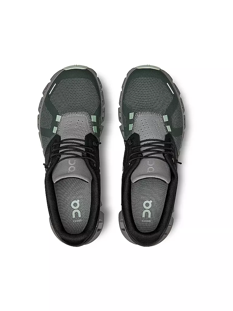 ON | Damen Laufschuhe Cloud 5 BLACK LEAD | grau