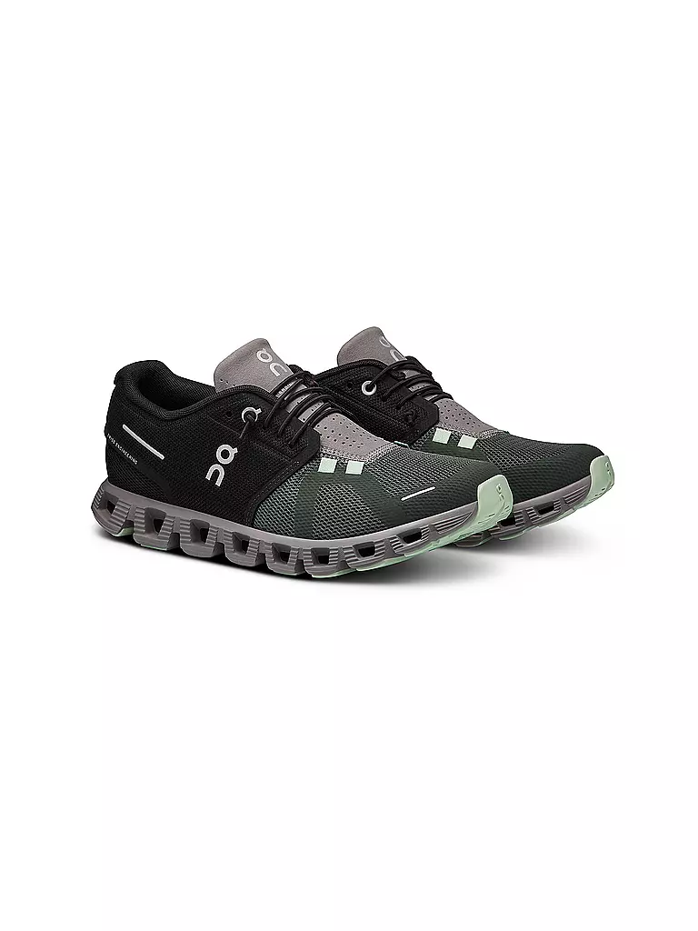 ON | Damen Laufschuhe Cloud 5 BLACK LEAD | grau
