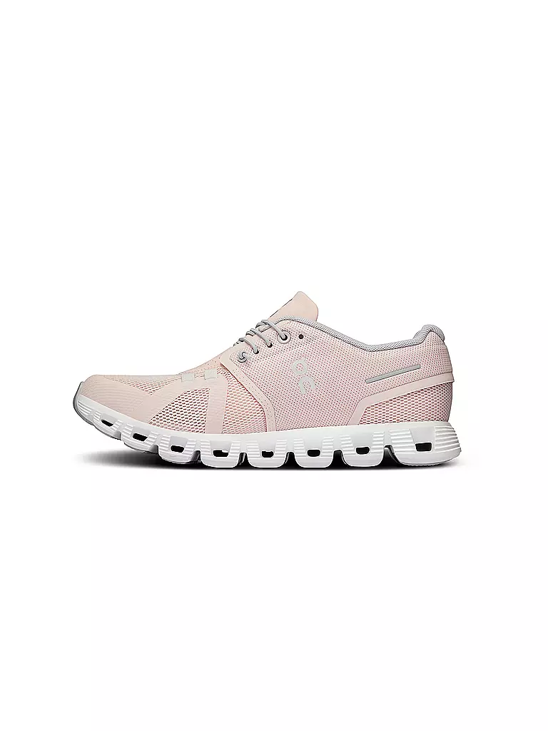 ON | Damen Laufschuhe Cloud 5 SHELL WHITE | rot