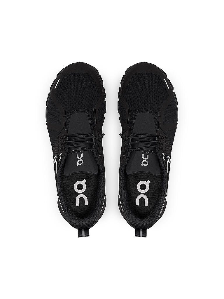 ON | Damen Laufschuhe Cloud 5 Waterproof ALL BLACK | schwarz