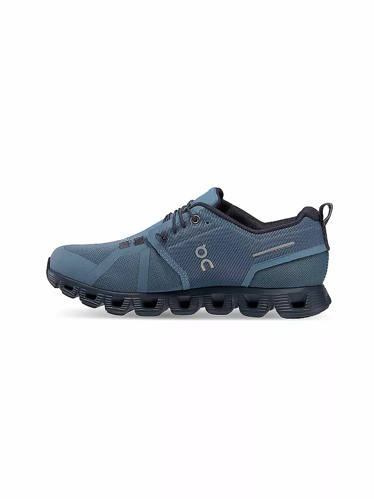 ON | Damen Laufschuhe Cloud 5 Waterproof METAL NAVY | blau