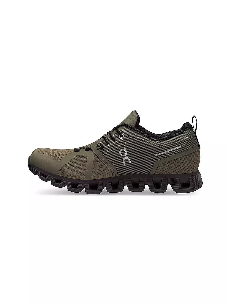 ON | Damen Laufschuhe Cloud 5 Waterproof OLIVE / BLACK | beige