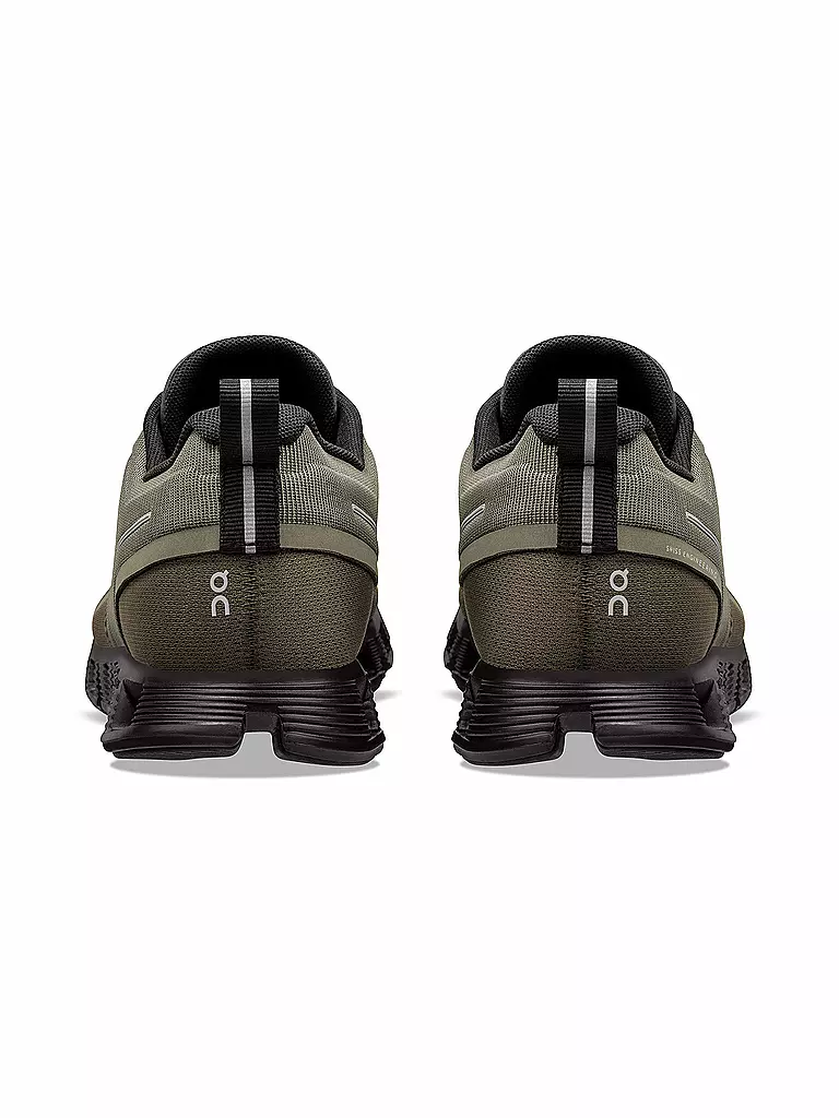 ON | Damen Laufschuhe Cloud 5 Waterproof OLIVE / BLACK | grau