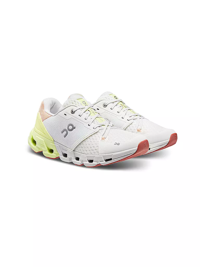 ON | Damen Laufschuhe Cloudflyer 4 WHITE HAY | schwarz