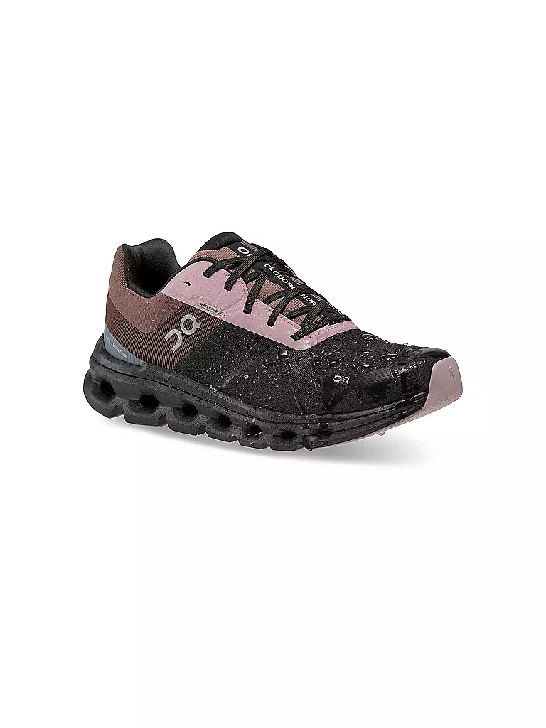 ON | Damen Laufschuhe Cloudrunner Waterproof BLACK GRAPE | lila