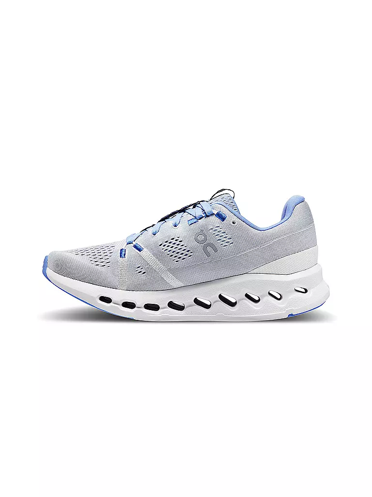 ON | Damen Laufschuhe Cloudsurfer HEATHER WHITE | blau