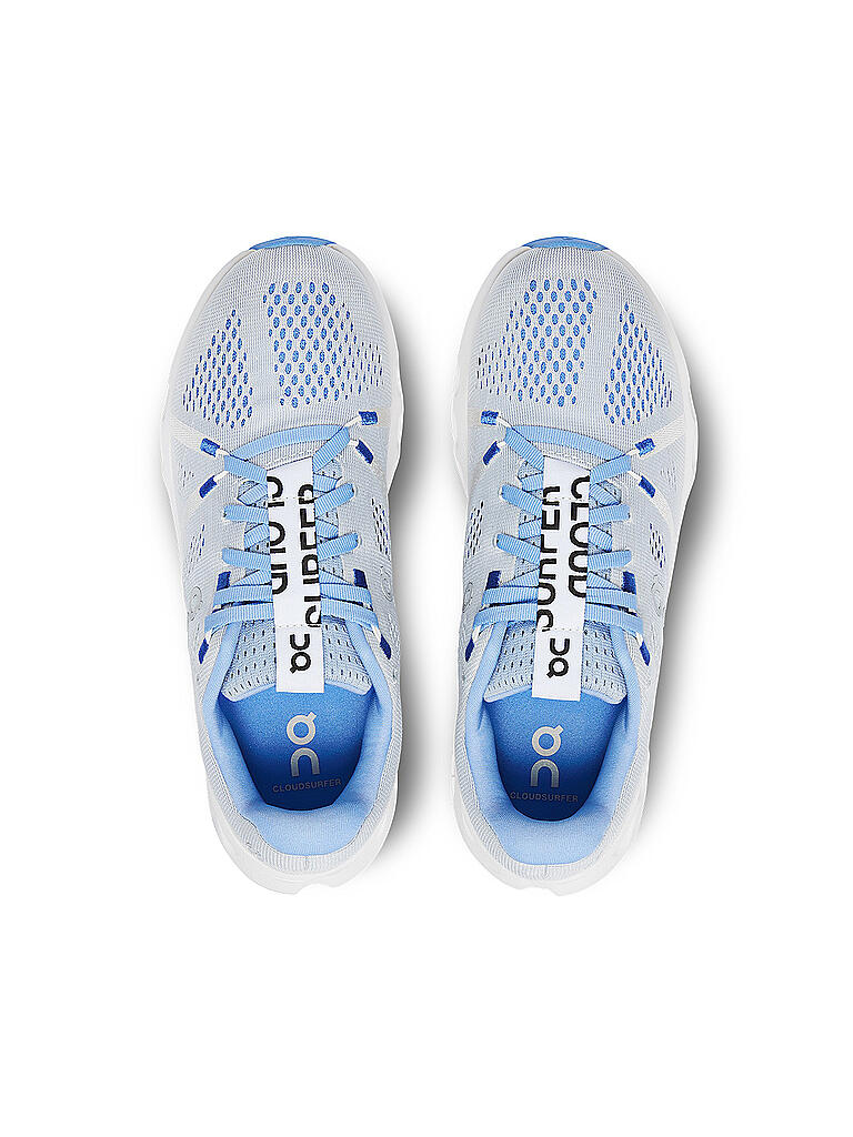 ON | Damen Laufschuhe Cloudsurfer HEATHER WHITE | blau