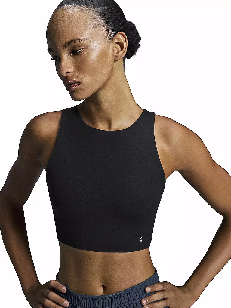 ON | Damen Laufshirt Core 2in1 Crop | schwarz