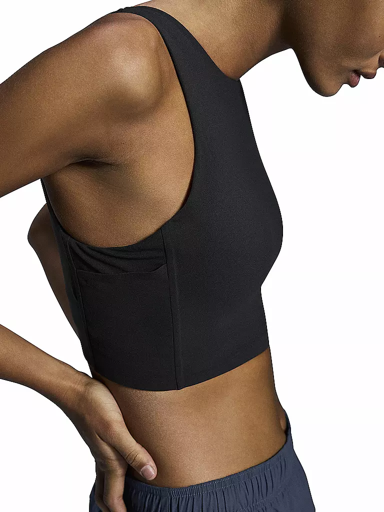 ON | Damen Laufshirt Core 2in1 Crop | schwarz