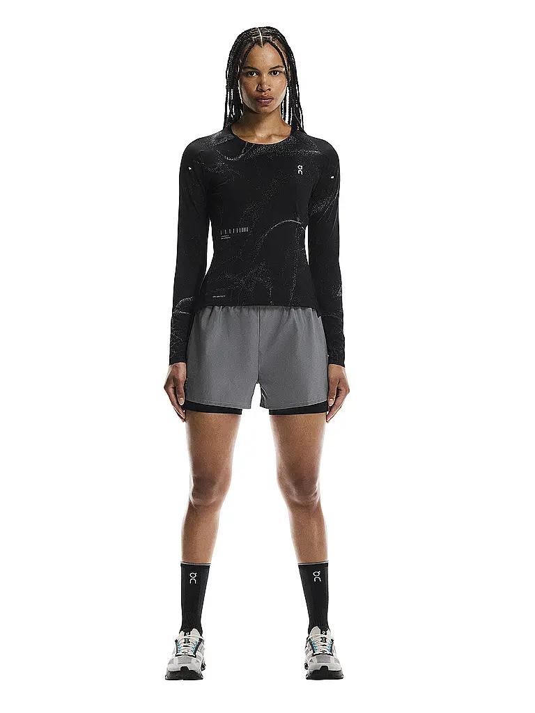 ON | Damen Laufshirt Performance Long-T Lumos | schwarz