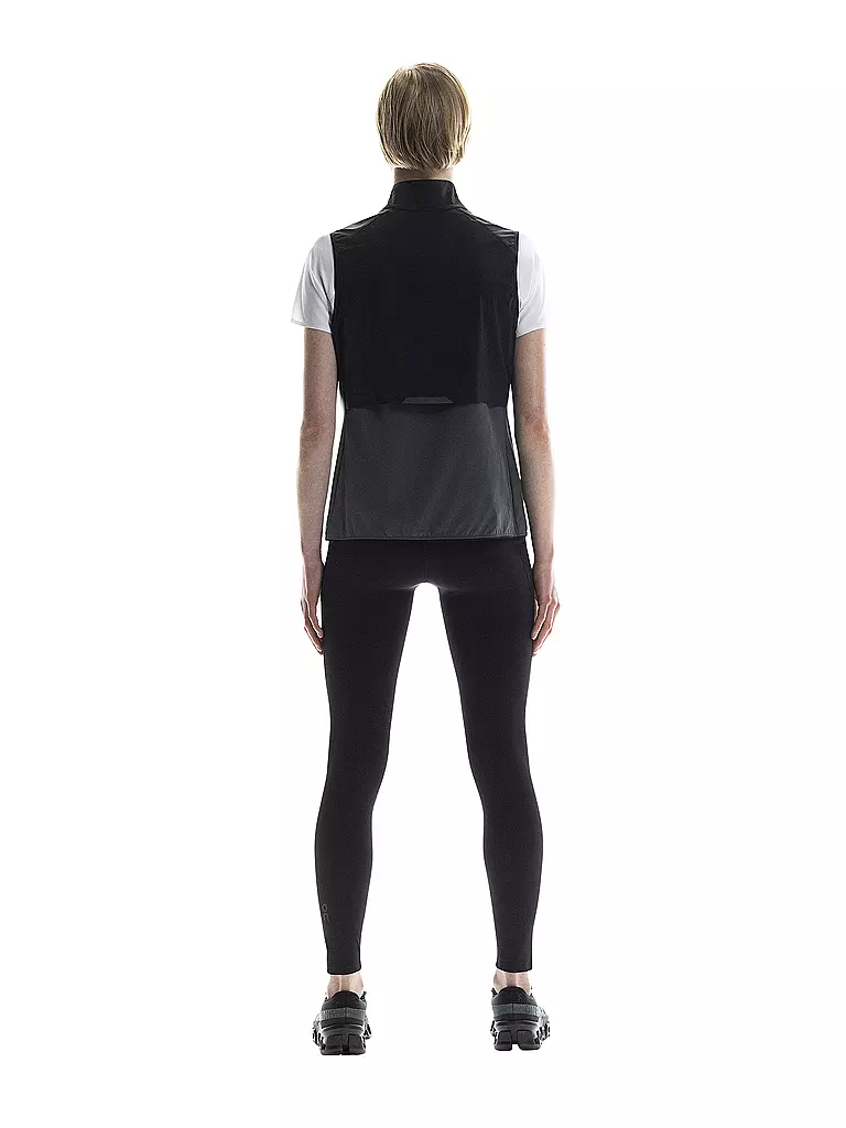 ON | Damen Laufweste Weather Vest | schwarz
