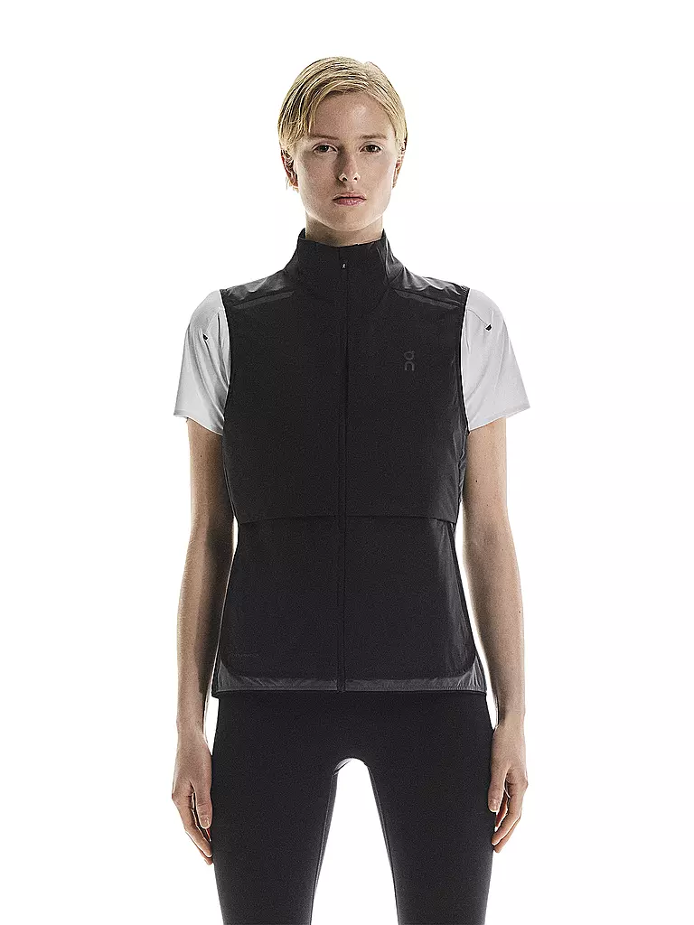 ON | Damen Laufweste Weather Vest | schwarz