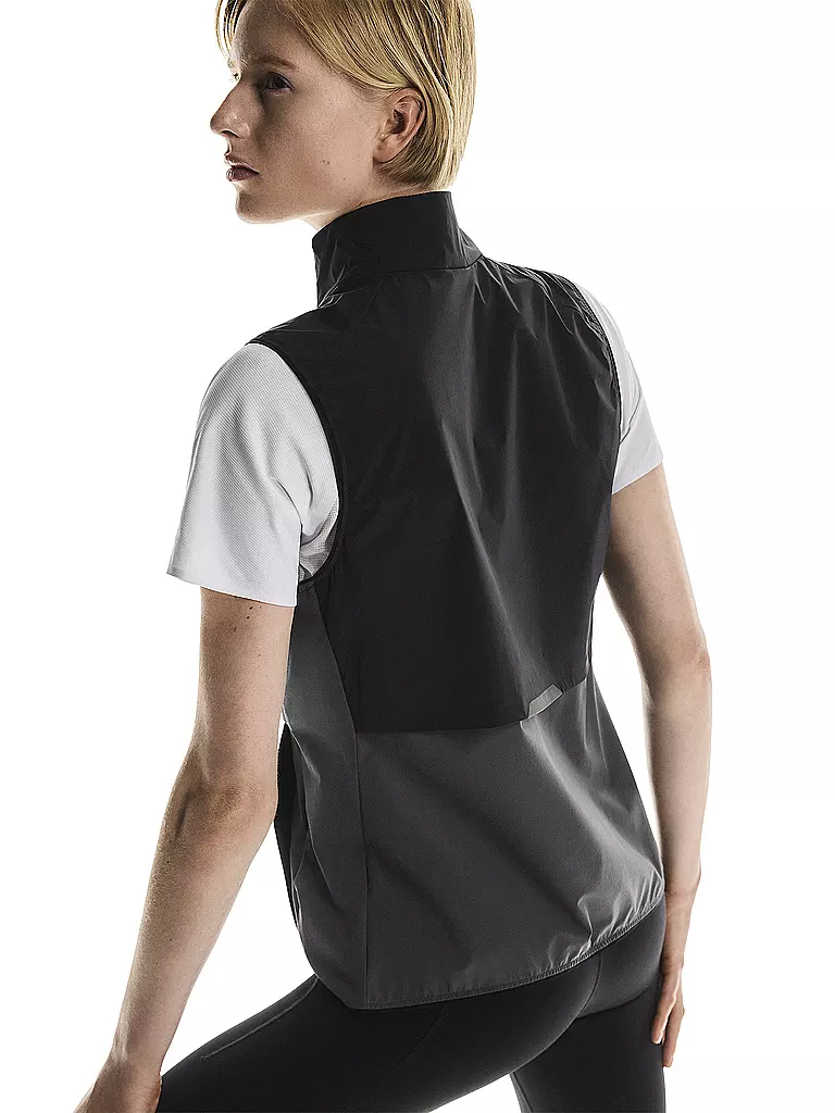 ON | Damen Laufweste Weather Vest | schwarz