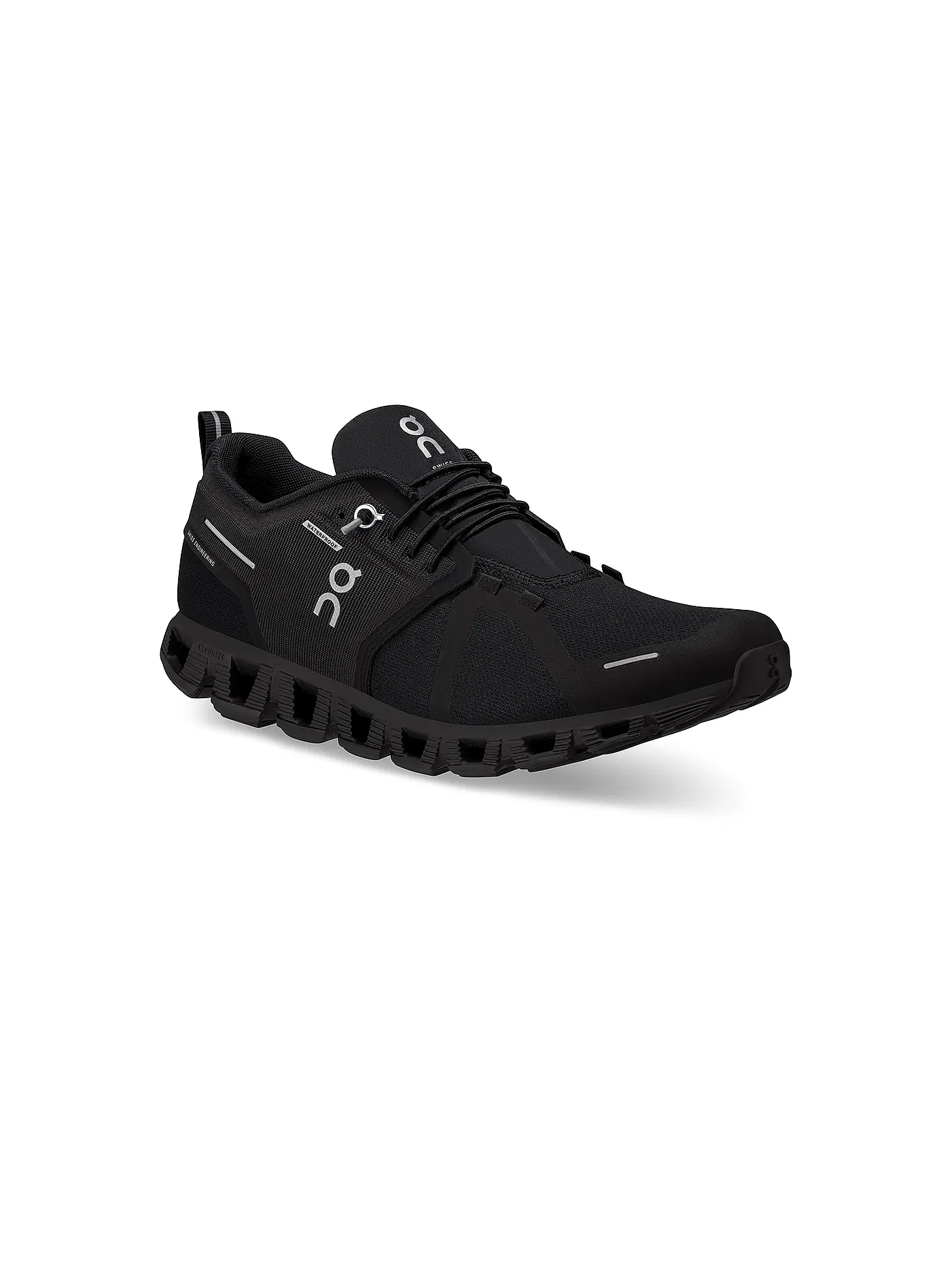 ON | Damen Sneaker Cloud 5 Waterproof ALL BLACK | schwarz