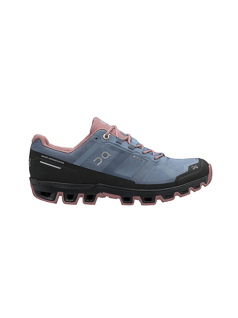 ON | Damen Traillaufschuh Cloudventure Waterproof METAL DUSTROSE | blau