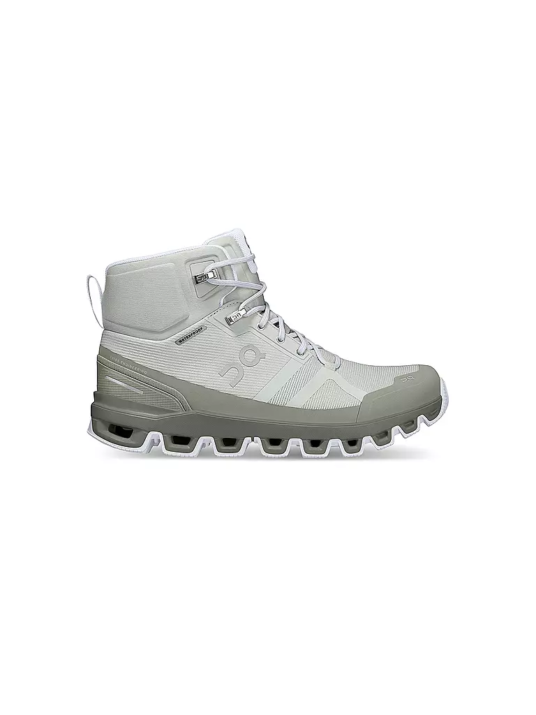 ON | Damen Wanderschuhe Cloudrock Waterproof Mineral / Kelp | grau