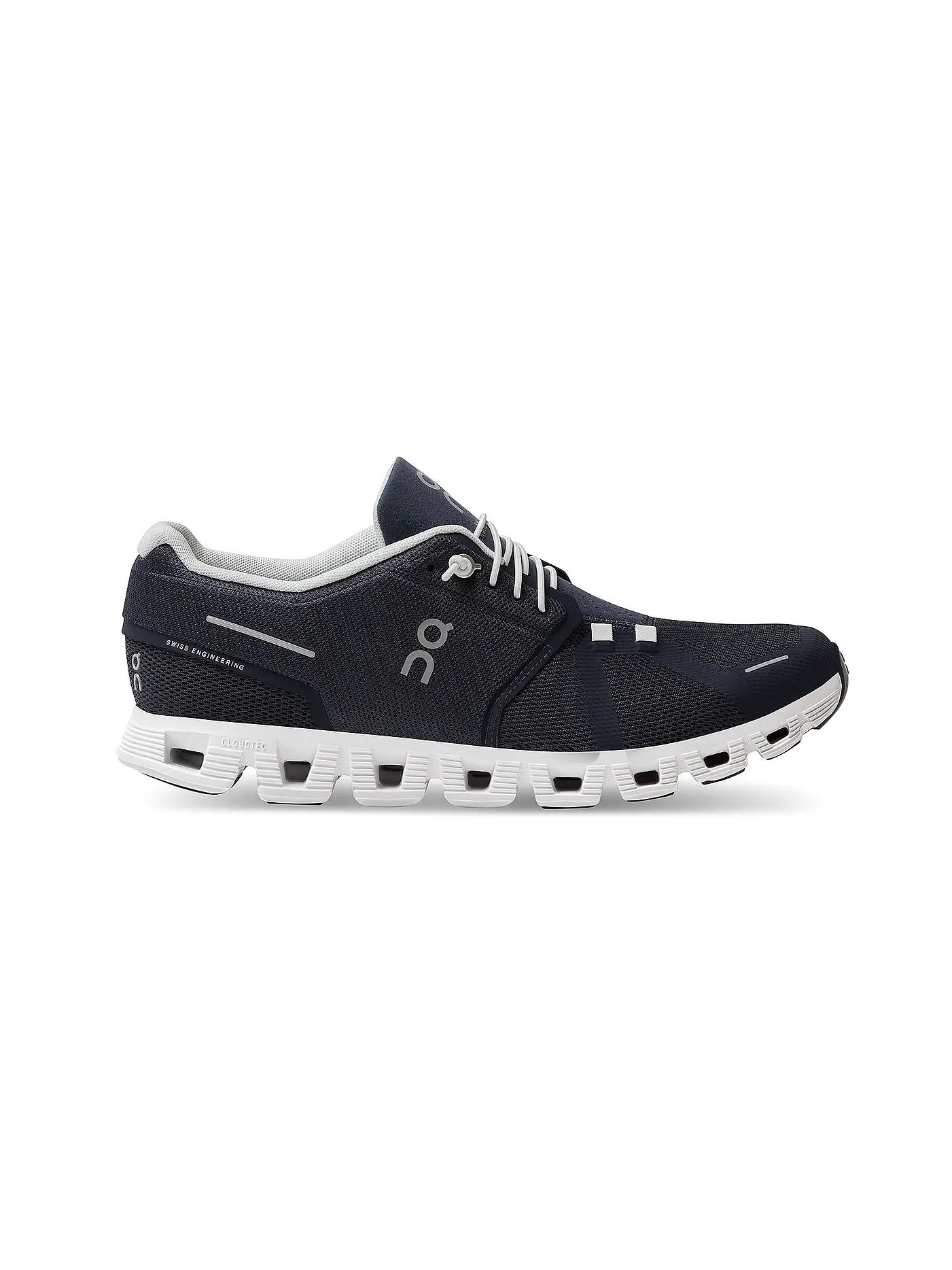ON | Herren Freizeitschuhe Cloud 5 BLACK / WHITE | blau