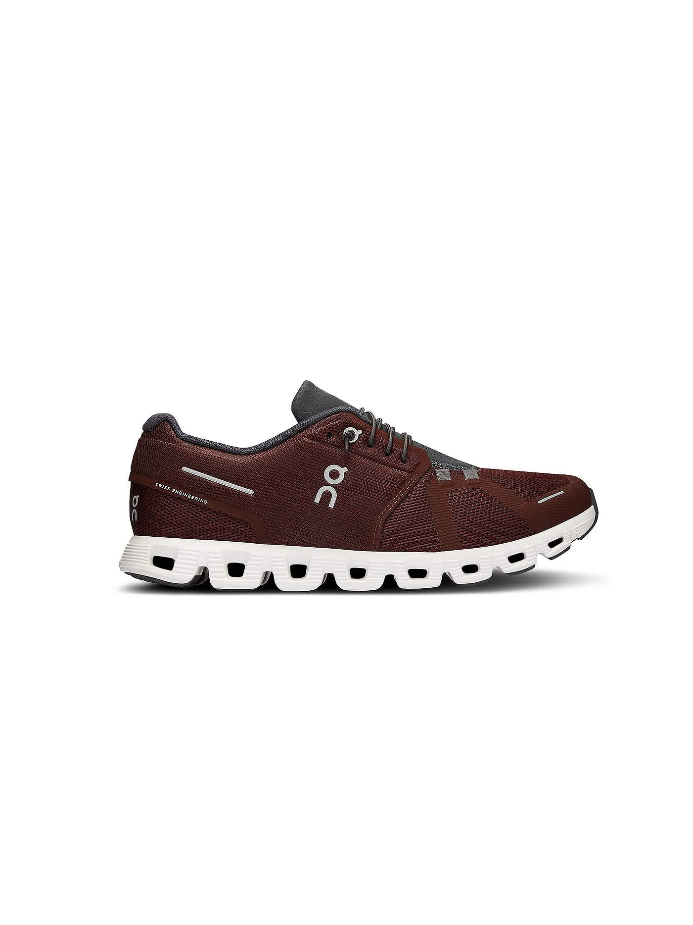 ON | Herren Freizeitschuhe Cloud 5 BLACK / WHITE | rot