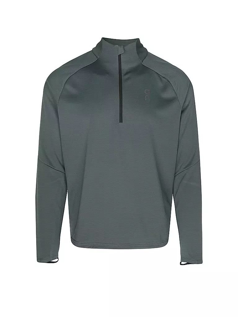 ON | Herren Funktions Zipshirt Climate | Dunkelgrün