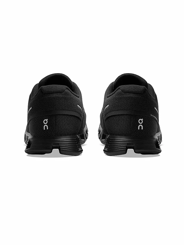 ON | Herren Laufschuhe Cloud 5 ALL BLACK | rot