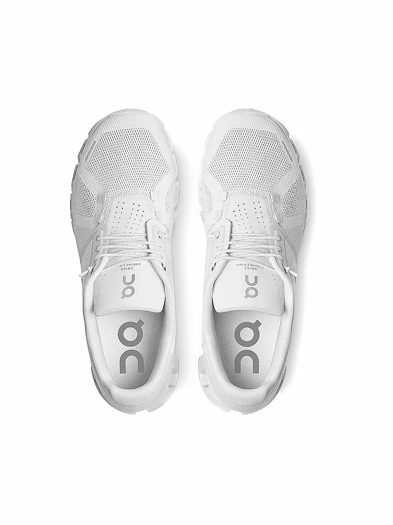 ON | Herren Laufschuhe Cloud 5 ALL WHITE | weiss