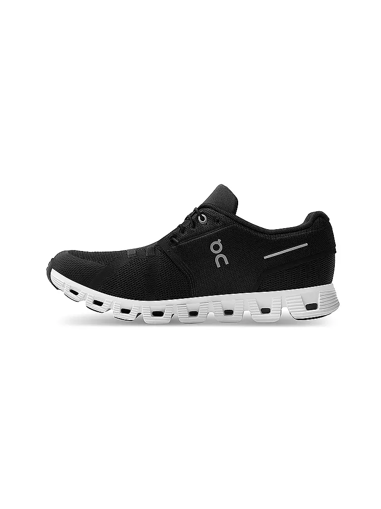 ON | Herren Laufschuhe Cloud 5 BLACK / WHITE | rot