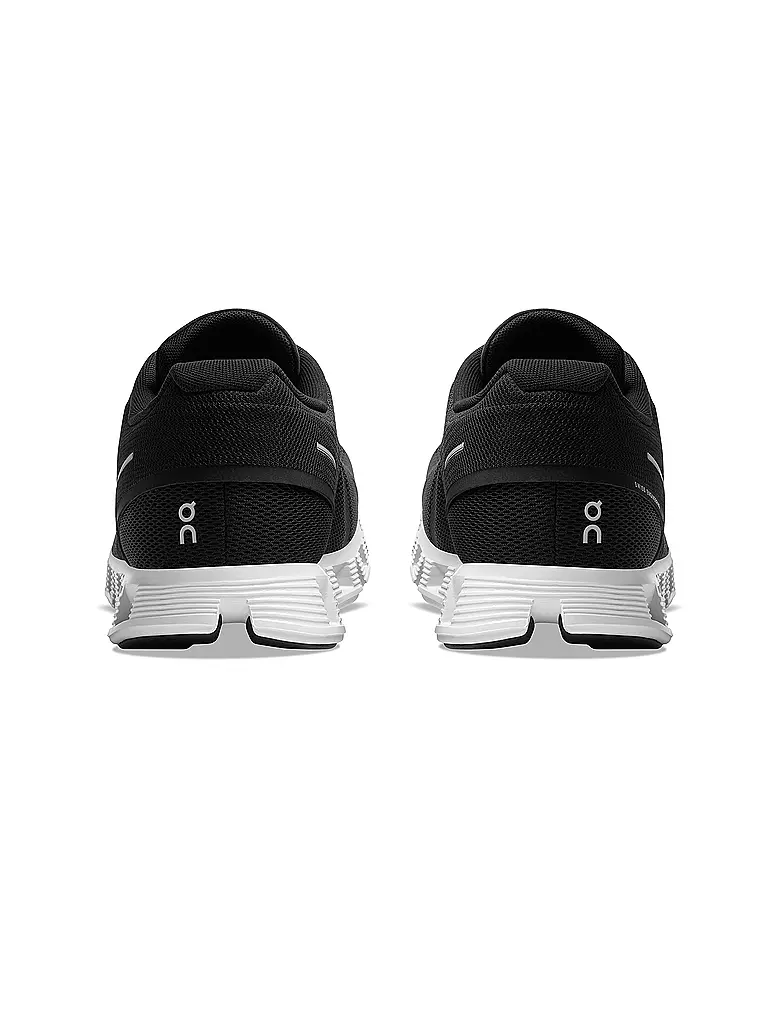 ON | Herren Laufschuhe Cloud 5 BLACK / WHITE | rot