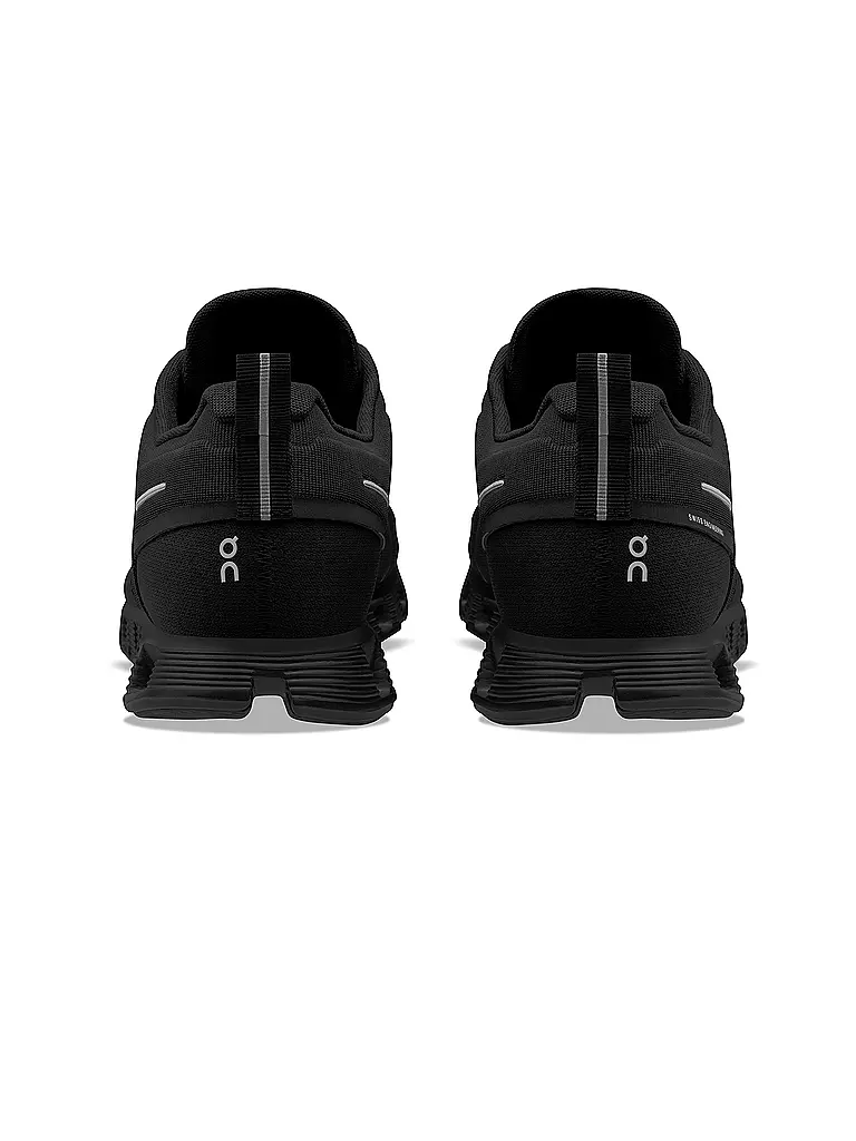 ON | Herren Laufschuhe Cloud 5 Waterproof ALL BLACK | blau