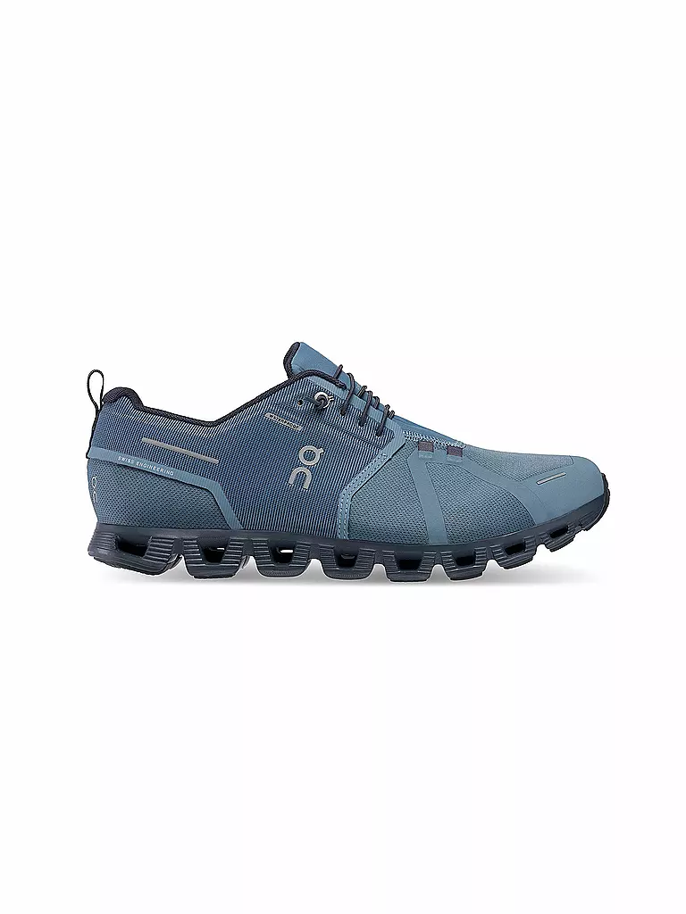 ON | Herren Laufschuhe Cloud 5 Waterproof METAL NAVY | blau