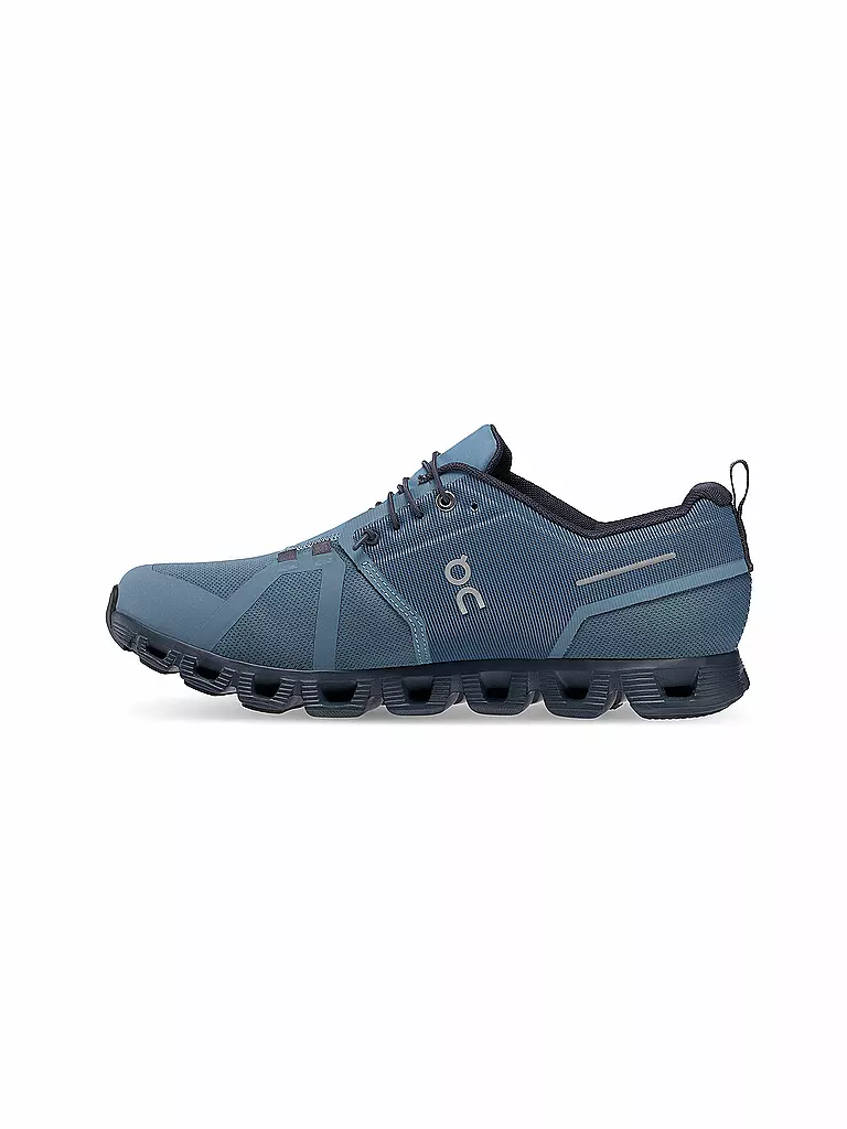 ON | Herren Laufschuhe Cloud 5 Waterproof METAL NAVY | blau