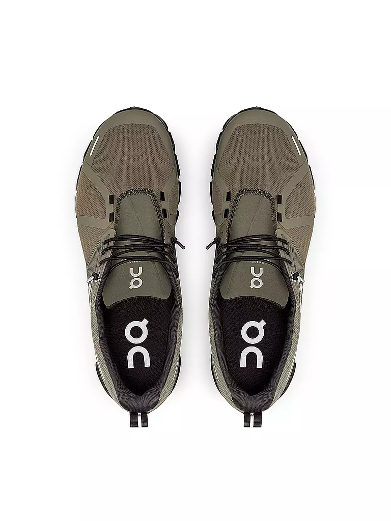 ON | Herren Laufschuhe Cloud 5 Waterproof OLIVE / BLACK | blau