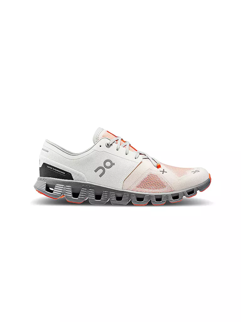 ON | Herren Laufschuhe Cloud X 3 IVORY ALLOY | weiss