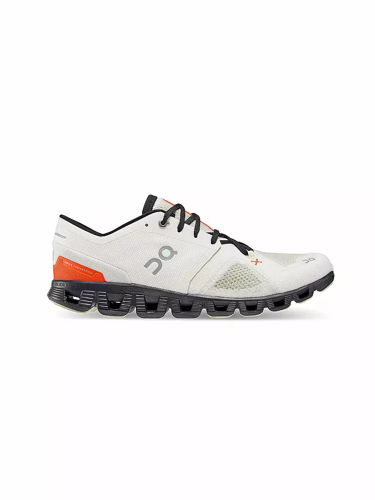 ON | Herren Laufschuhe Cloud X 3 IVORY FLAME | weiss