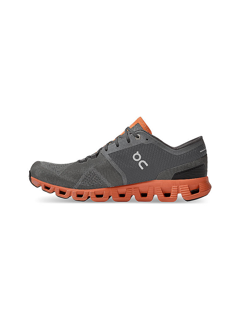 ON | Herren Laufschuhe Cloud X RUST ROCK | grau