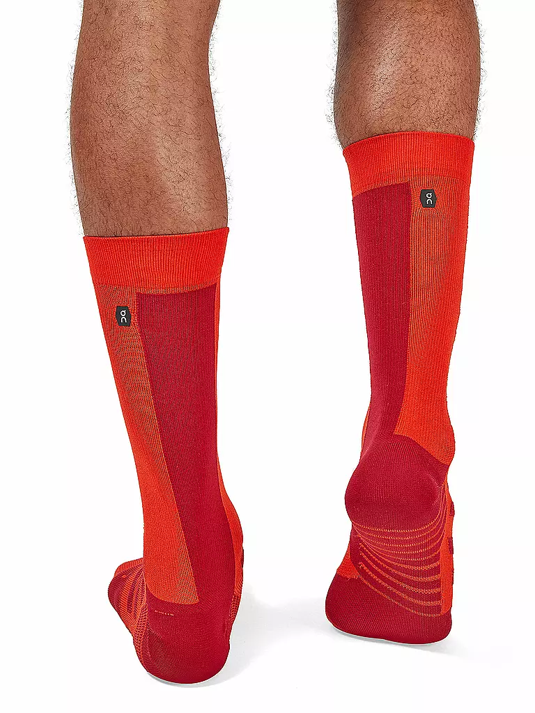 ON | Herren Laufsocken High Sock | rot