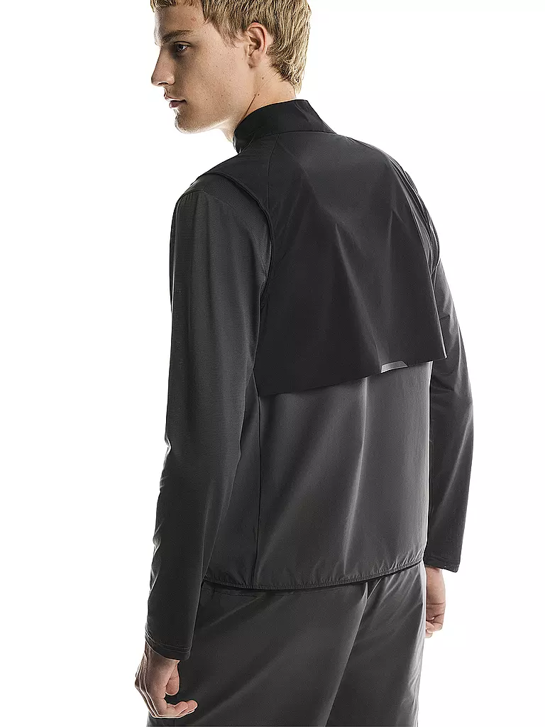 ON | Herren Laufweste Weather Vest | schwarz