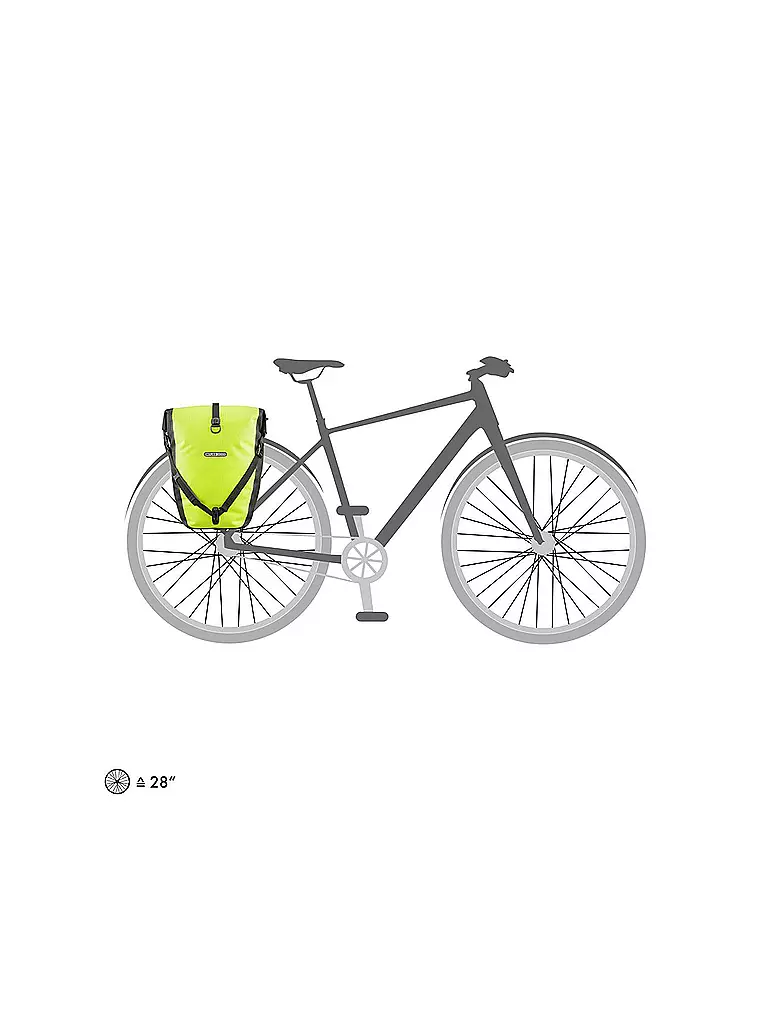 ORTLIEB | Fahrrad-Packtasche Back-Roller High Visibility QL2.1 20L | schwarz