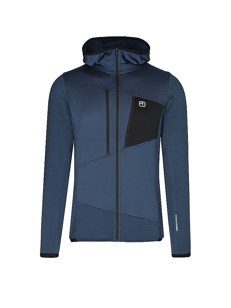 ORTOVOX Herren Fleecejacke Grid Hoodie dunkelblau | S