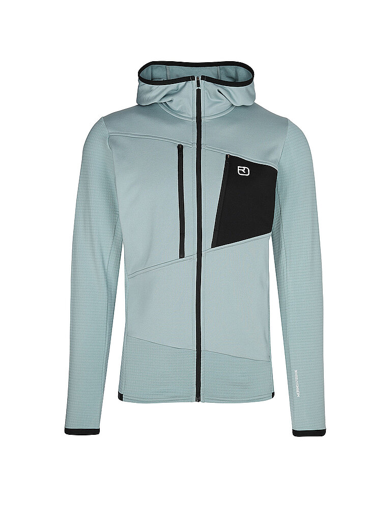 ORTOVOX Herren Fleecejacke Grid Hoodie hellblau | L